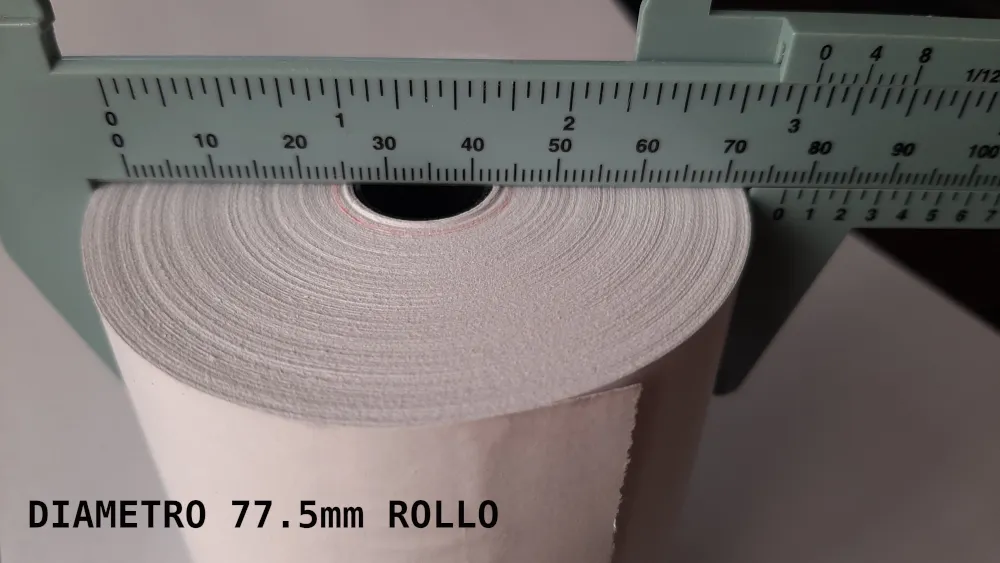 diametro de 77.5mm rollo papel termico 80mm